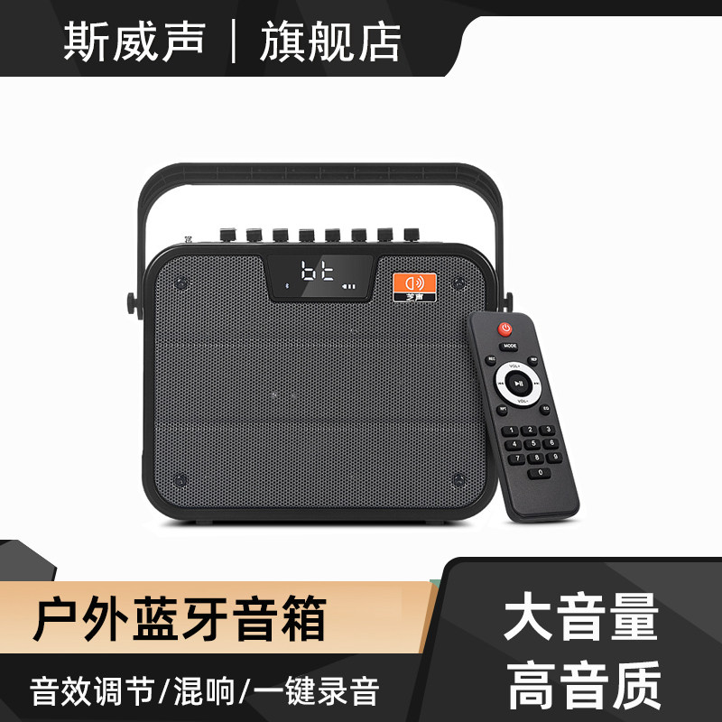斯威声芝声E300户外音响手提便携式无线蓝牙话筒移动唱歌乐器音箱