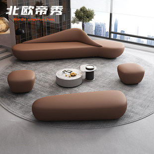 酒店大堂大厅贵宾会所休息区接待会客售楼部沙发售楼处洽谈沙发