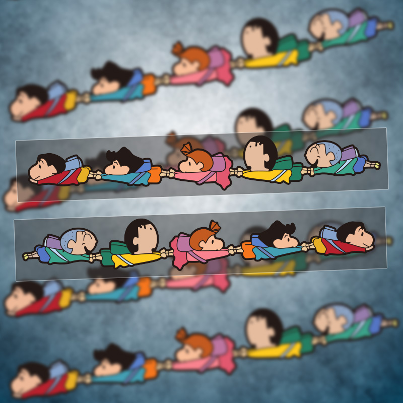 防水防晒材质蜡笔小新飞翔车贴