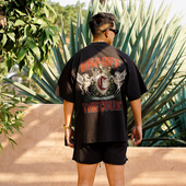 OOTC「勋章」美式 街头复古直喷印花BOXYT恤短袖 小领口重磅男女