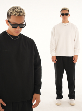 OOTC 分割空气层长袖T恤冬季打底衫休闲显瘦内穿套头上衣加厚保暖