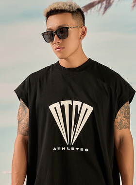 OOTC「Athlete」背心坎肩男无袖T恤重磅美式街头运动宽松纯棉健身