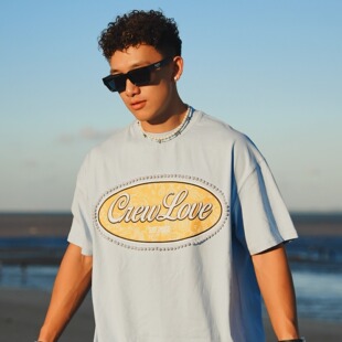 7.0 美式 男装 CREW 新款 LOVE 潮男印花休闲T恤夏季 OOTC 复古短袖