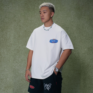 上衣夏季 复古休闲简约街头潮流短袖 T恤美式 OOTC「战马勋章」短袖