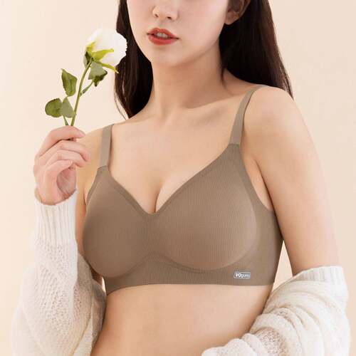 新款提拉紧致舒适无痕内衣无钢圈小胸聚拢收副乳防下垂女士文胸罩