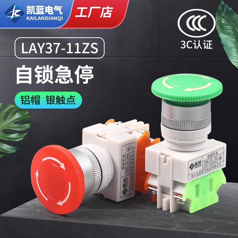 蘑菇头带自锁紧急急停按钮