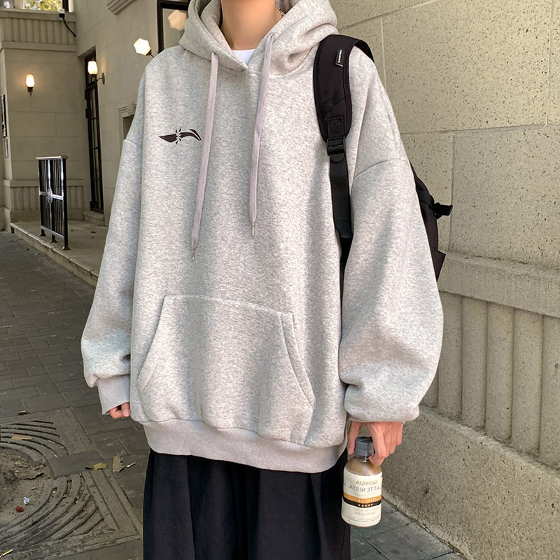 欧美hiphop卫衣男秋季潮牌炸街连帽外套潮流ins宽松情侣长袖上衣