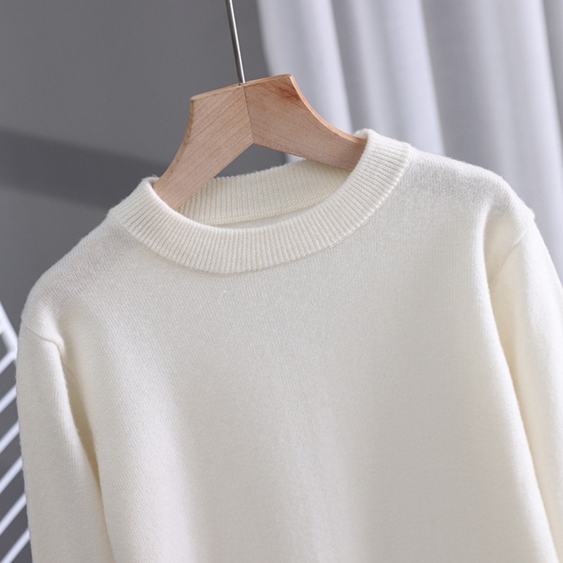 男童纯羊毛衫2025新款可机洗儿童精纺女童羊绒衫圆领针织打底衫