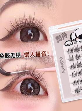 李佳琪推荐免胶水自粘假睫毛自然仿真婴儿直太阳花可重复使用无梗