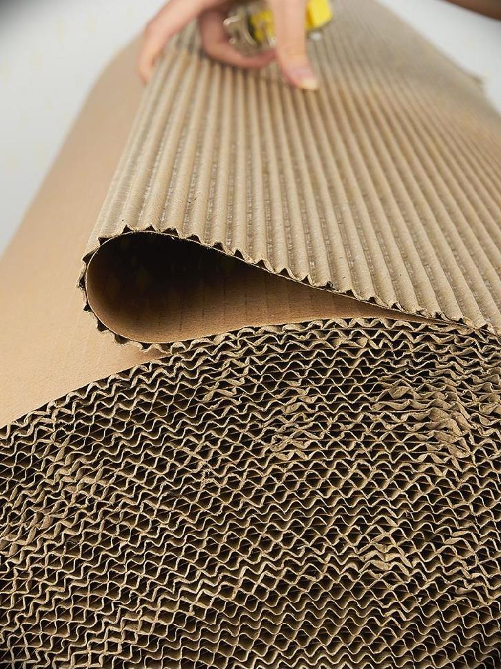防尘搬家定制货柜地板材料二层护垫牛皮纸板瓦楞纸皮包装纸皮波浪-封面