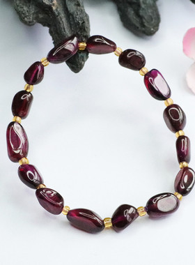 天然石榴石手串巴西紫牙乌水晶彩宝新中式民族风女手饰品闺蜜礼物