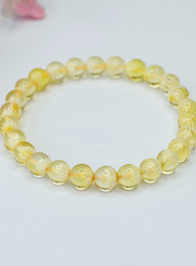 天然琥珀手串金珀阴雕牡丹花手链珠宝复古民族风饰品招财进宝礼物