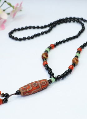 九眼天珠玛瑙项链玉髓藏式民族风首饰吉祥纳福手饰品情侣闺蜜礼物