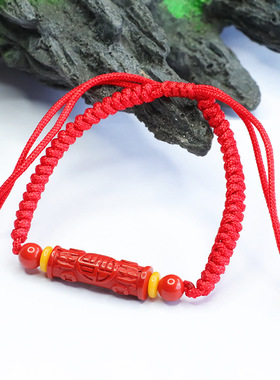 朱砂手绳红砂天宫赐福手链手串古风珠宝男女款本命年百搭简约饰品