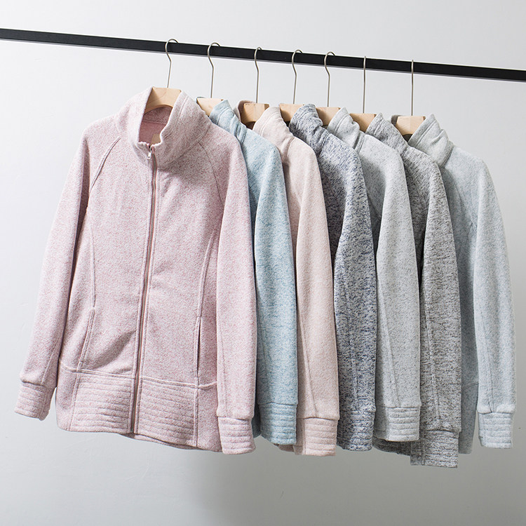 美国单！ 秋冬新款加绒保暖针织花纱女式立领休闲运动夹克外套,女装/女士精品,短外套,淘宝优惠券,粉丝福利购,淘宝优惠卷