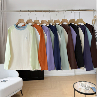 T恤宽松运动训练服 户外山系轻量速干透气拼色长袖 大厂订单 情侣款