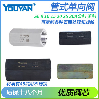 S8A2 S6A1.0/2 S10A3液压S15A12管式S20A32B单向阀S25A5 S10P20P1