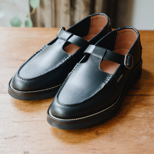 SHOESILO搭扣真皮乐福鞋