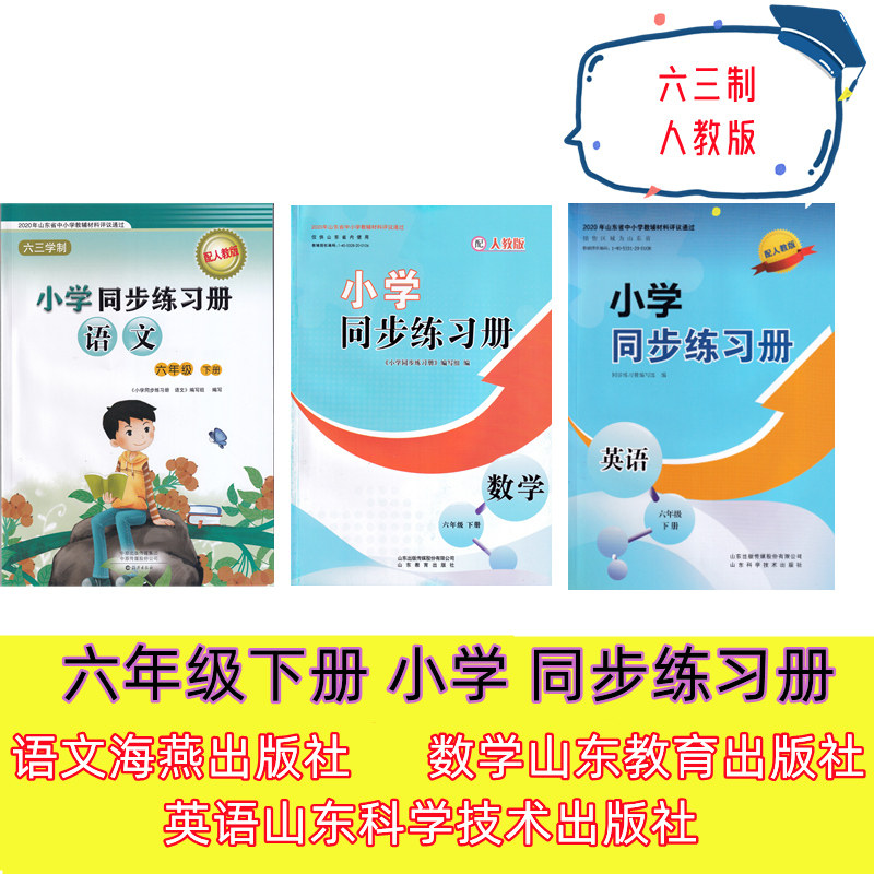 2026春季最新版六年级下册小学同步练习册人教版数学语文英语海燕出版社山东教育出版社山东专用山东科学技术出版社 巩固学习6年级