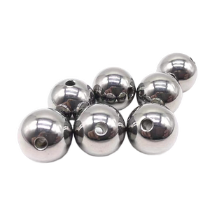 打孔钢球不锈钢钻孔球实心带孔钢珠穿孔小球通孔钢珠光滑大眼圆球