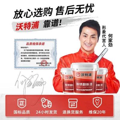 沃特浦防锈漆免除锈彩钢瓦翻新铁锈转化剂免打磨入户门改色一体金