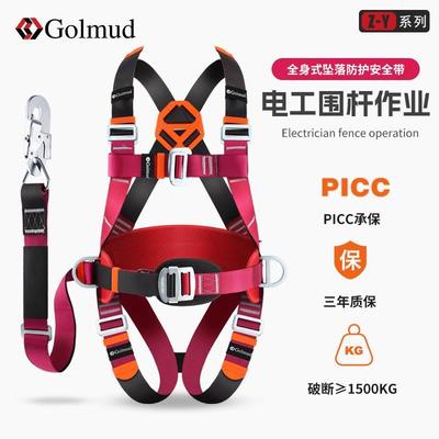 哥尔姆五点式安全带高空作业围杆带电工安全绳保险带国标GM5810