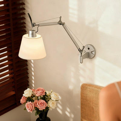 中古意大利Tolomeo摇臂伸缩设计师客厅书房卧室床头阅读壁灯氛围