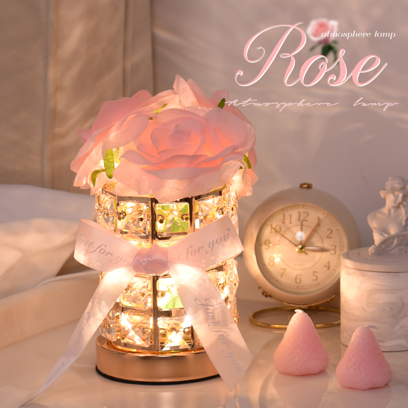 2025玫瑰花氛围小夜灯高级感氛围情人女生闺蜜生日送礼物朋友女友
