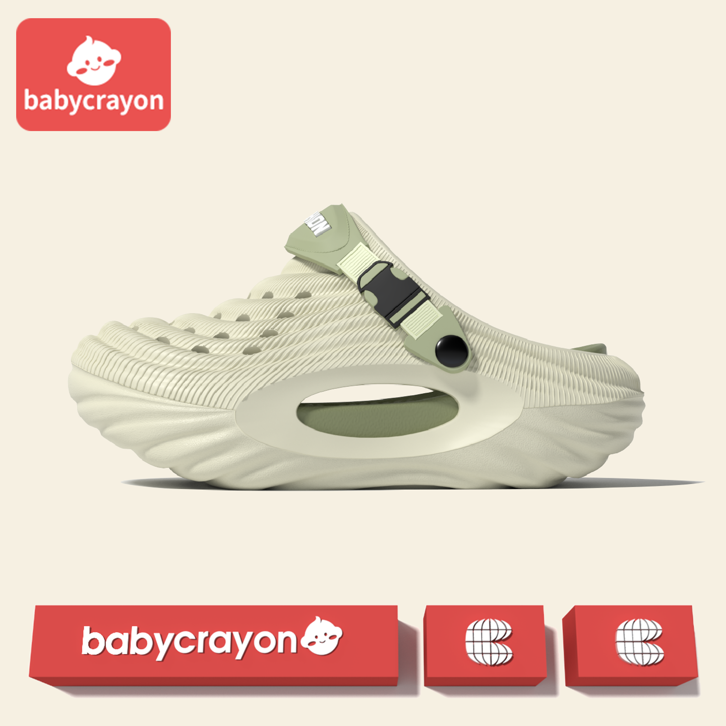 babycrayon儿童洞洞鞋男童夏季潮款防滑户外爆款中大童休闲凉鞋