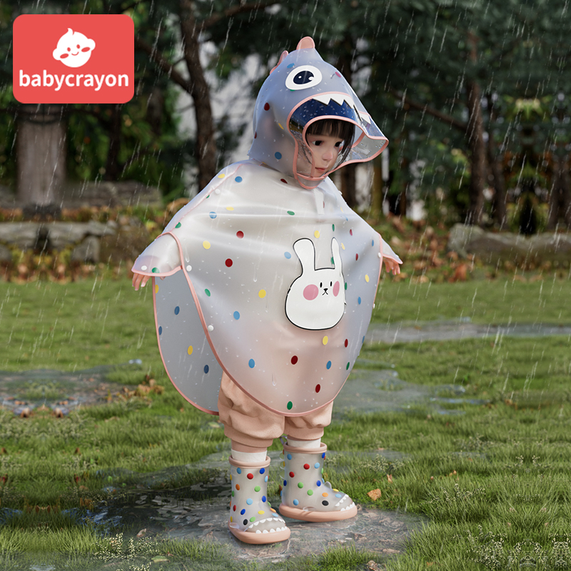 babycrayon1人儿童雨披彩虹豆