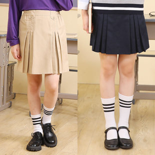 舒适裙厂家直销 6折裙春夏款 中小学生校服裙裤 卡其色藏青色中裙裤