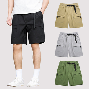 机能休闲速干透气五分裤 运动工装 新款 男定制logo印花夏季 潮牌 短裤