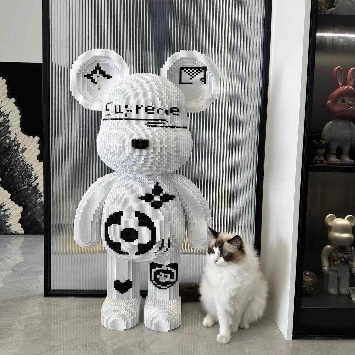 2025暴力熊微小颗粒拼装国潮积木拼图益智玩具成人模型摆件男女孩