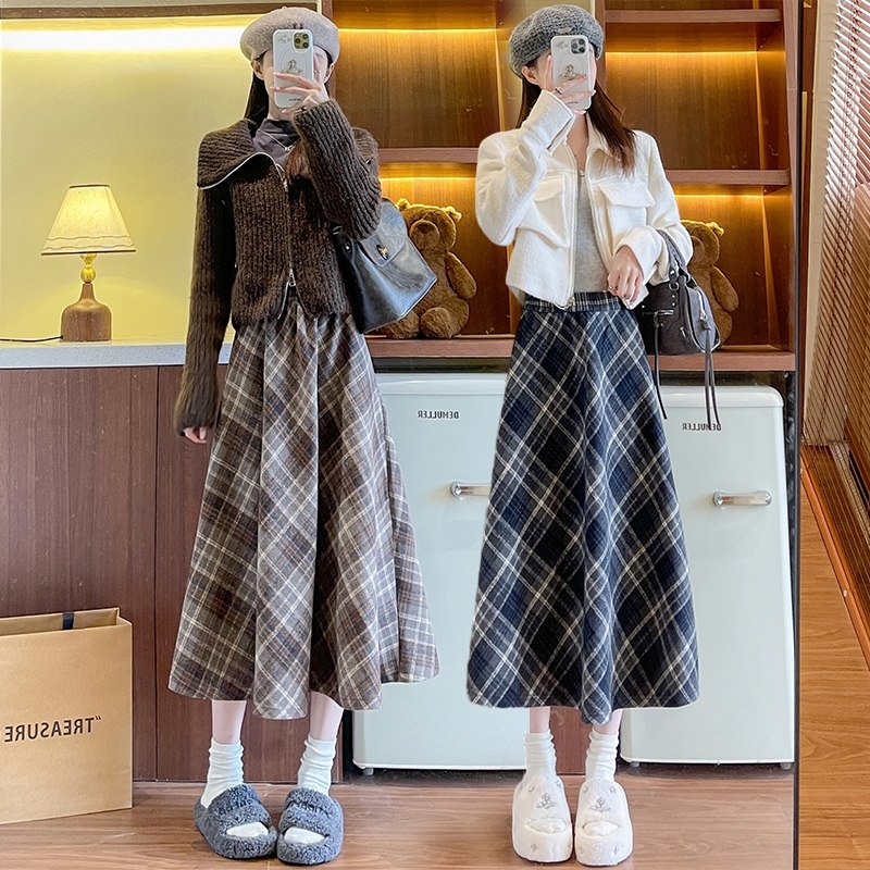 半身裙女秋冬季2025新款格子加厚毛呢高腰显瘦宽松休闲中长款裙子,女装/女士精品,半身裙,淘宝优惠券,粉丝福利购,淘宝优惠卷
