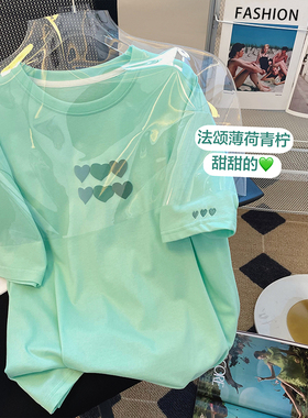 清仓捡漏~专柜撤回尾货大牌外贸女装高支棉印花宽松短袖t恤女上衣