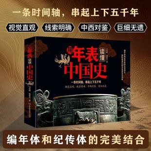 抖音同款 中国通史中国历史年表图谱用地图和年表 正版 一条时间轴串起中华上下五千年 课外历史读物阅读 用年表读懂中国史