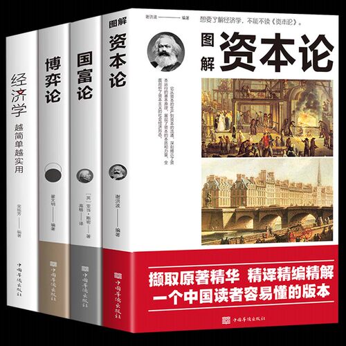 【正版全4册】资本论+国富论+博弈论+经济学原版世界名著经济学原理资本论改变财富观念的经济学读物 宏观微观经济理论投资理财