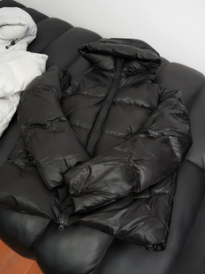 BEILAYA 「后背加热」基础款新国标90白鸭绒羽绒服男连帽保暖加厚