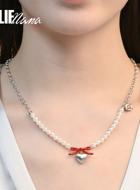 JOLIENANA爱之密语系列/珐琅蝴蝶结项链/节日礼物