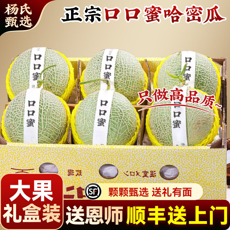 【送恩师】正宗哈密瓜口口蜜新鲜当季水果网纹圆瓜顺丰礼盒,水产肉类/新鲜蔬果/熟食,哈密瓜,淘宝优惠券,粉丝福利购,淘宝优惠卷