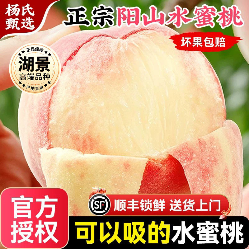 现货正宗无锡阳山水蜜桃子新鲜水果整箱礼盒应当季湖景白凤毛顺丰
