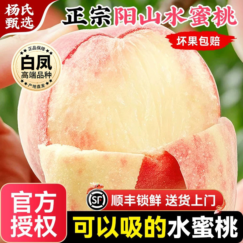 现货正宗无锡阳山水蜜桃子新鲜水果整箱礼盒应当季湖景白凤毛顺丰