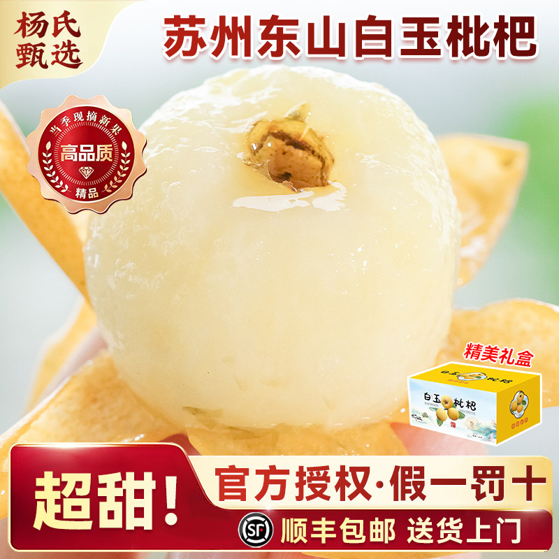 正宗苏州东山白玉枇杷兑换卡顺丰礼盒新鲜应季水果青种大琵琶白沙