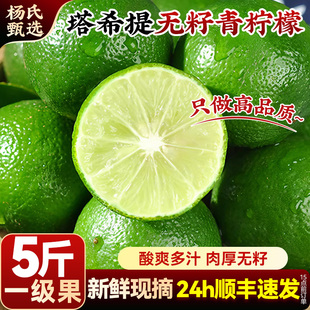 【新鲜现摘】塔希提无籽青柠檬当季皮薄香水一级西奶茶顺丰包邮