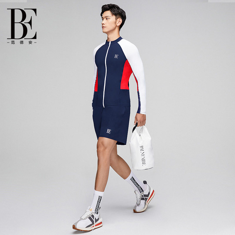 BE范德安男士分体泳衣长袖防晒
