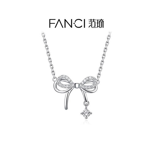 范琦蝶梦项链女百搭甜美蝴蝶结