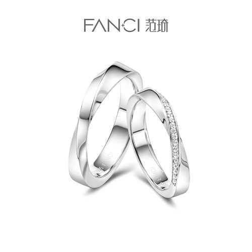 Fanci范琦情侣莫比乌斯闭口戒指