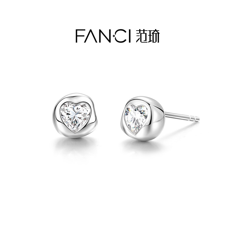 Fanci范琦泡泡心愿耳钉925银轻奢百搭小众女款小巧灵动送闺蜜礼物
