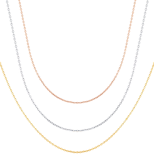 Fanci范琦 925银项链女玫瑰金色百搭锁骨链O字链素链单链条