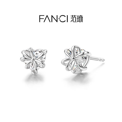 Fanci范琦小心意耳钉925银送女友轻奢百搭精致小众设计高级感